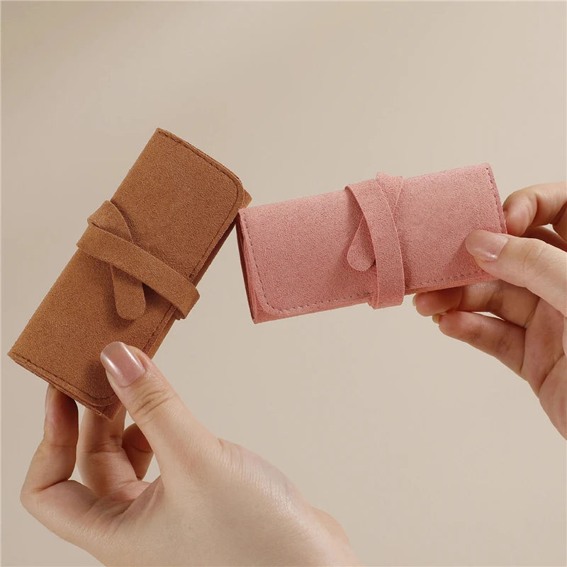 Foldable Jewellery Roll Convenient Jewellery Organiser Jewellery Bag Cosmetic Bag Jewellery Display Travel Home Folding Bag