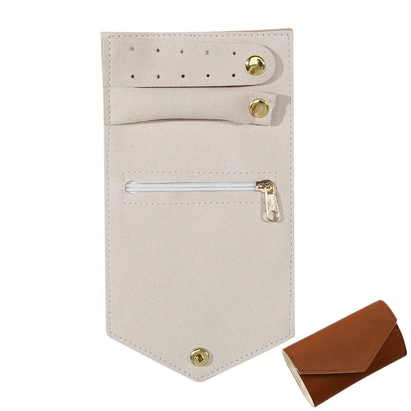 Foldable Jewellery Roll Convenient Jewellery Organiser Jewellery Bag Cosmetic Bag Jewellery Display Travel Home Folding Bag