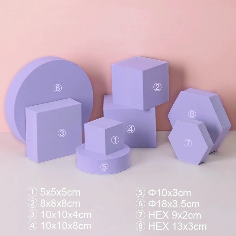 Camera Photography Accessories Background Geometric Cube Kits Art Photo Props for Lipstick Jewelry Toy Skincare Beauty products