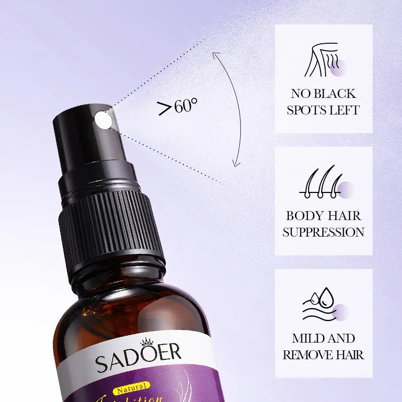 1pcs 30ml Hair Spray Stop Hair Essential Oil Gentle Smooth Natural Hair Growth Inhibition Skin Care Beauty Products