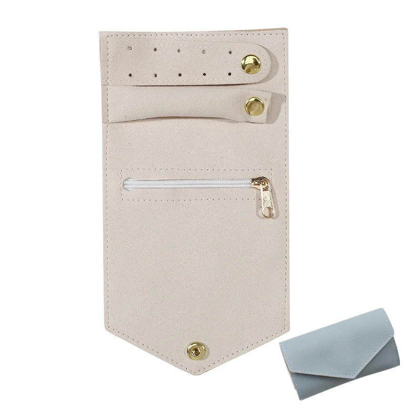 Foldable Jewellery Roll Convenient Jewellery Organiser Jewellery Bag Cosmetic Bag Jewellery Display Travel Home Folding Bag