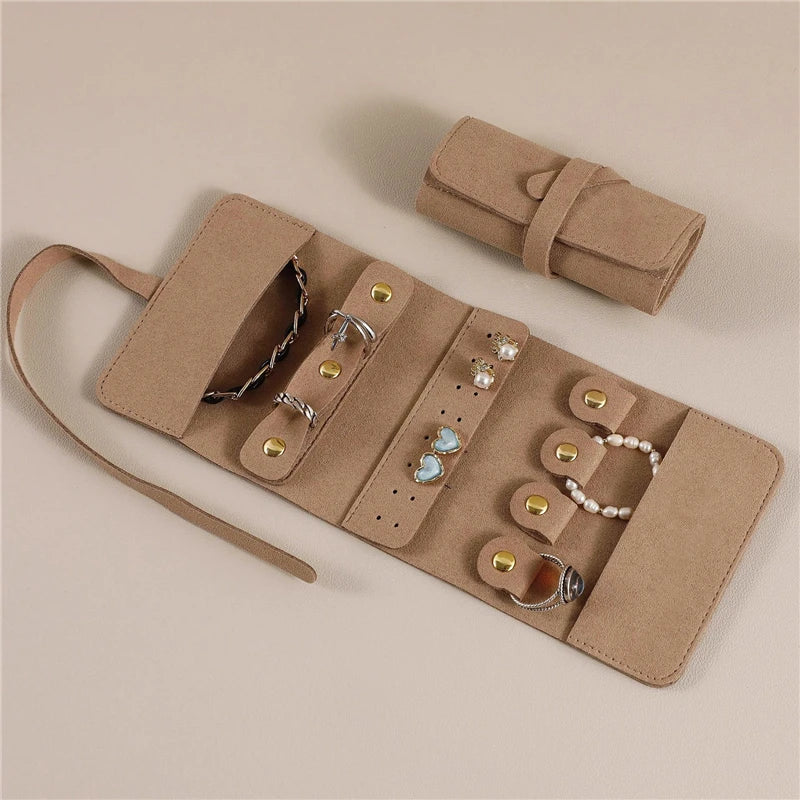 Foldable Jewellery Roll Convenient Jewellery Organiser Jewellery Bag Cosmetic Bag Jewellery Display Travel Home Folding Bag