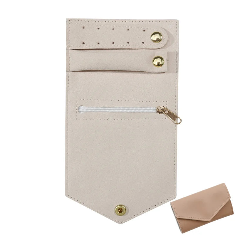 Foldable Jewellery Roll Convenient Jewellery Organiser Jewellery Bag Cosmetic Bag Jewellery Display Travel Home Folding Bag