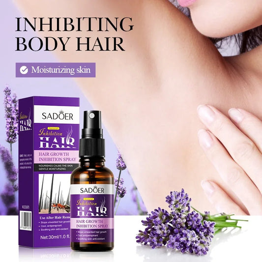 1pcs 30ml  Hair Spray Stop Hair Essential Oil Gentle Smooth Natural Hair Growth Inhibition Skin Care Beauty Products
